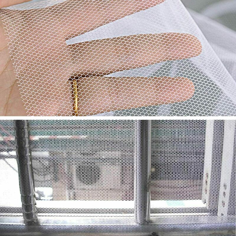 Москитная сетка для окон, самоклеящаяся сетка для защиты от комаров, с белыми краями, 1 шт.