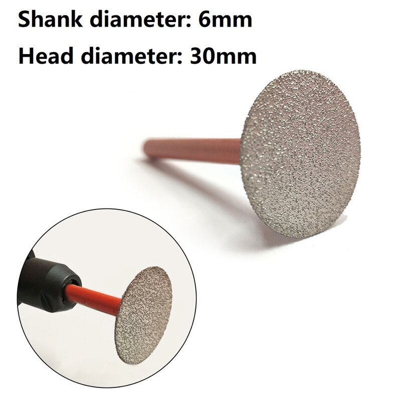 1 шт. алмазная шлифовальная головка 8-30 мм режущая головка инструменты для резьбы по камню нефриту аксессуары для электроинструмента высокое качество