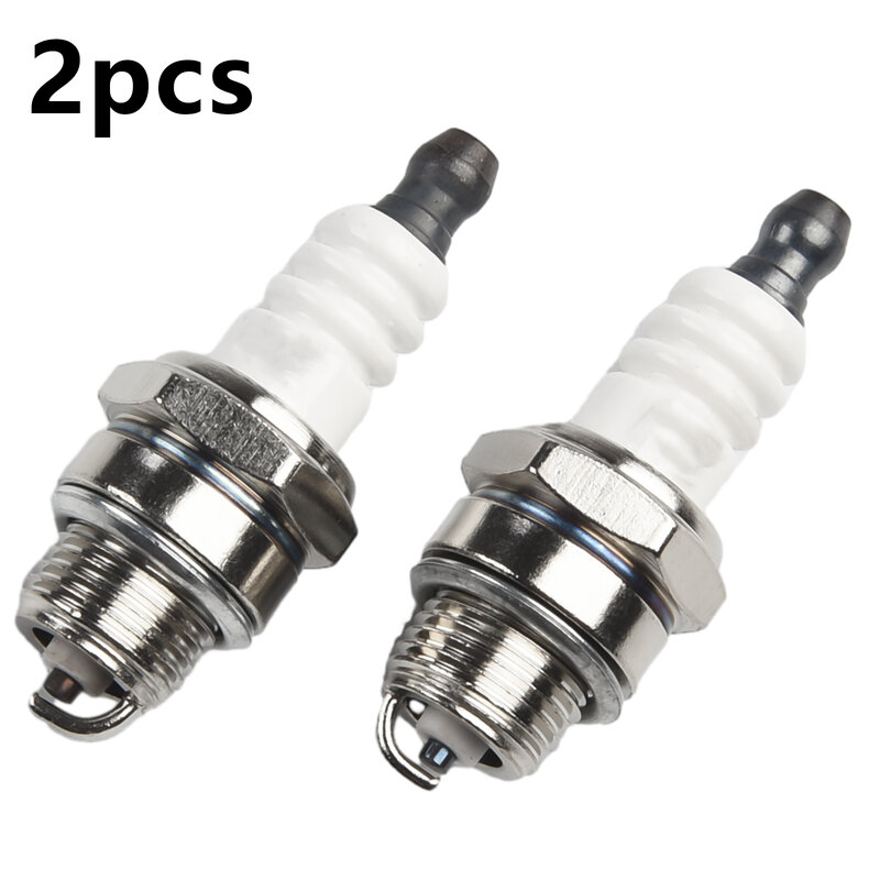 2 pezzi per RCJ7Y Spark Plug MULTIPACKS strumenti di riparazione tosaerba Trimmer Tool Parts candele di ricambio