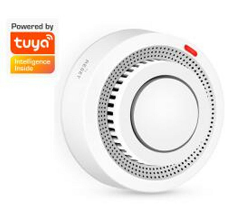 Tuya-Sensor de alarma de humo inteligente para el hogar, con Control remoto por aplicación sistema de seguridad, WIFI
