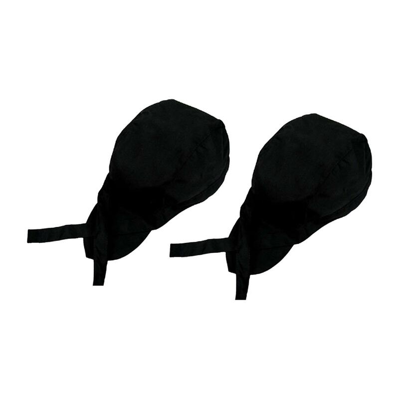 2x czapki do gotowania usługi gastronomiczne wielokrotnego użytku czarne czapki kucharskie pracownika baru