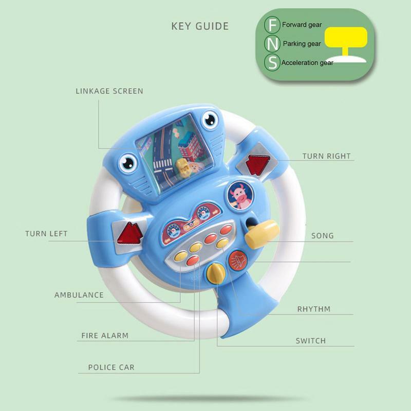 ของเล่น Setir mobil สำหรับเด็กทารกของเล่น Setir mobil แบบอนาล็อกของเด็กเล่นแบบเป็นเหมือนมีไฟและเสียงแข่งรถของเล่นเพื่อการเรียนรู้