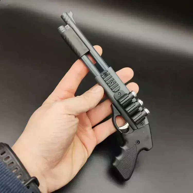 2024 миниатюрная Резиновая лента для распыления ружья, 8 вспышек, искусственная Миниатюрная модель, мягкая пуля, пистолет, рождественский подарок