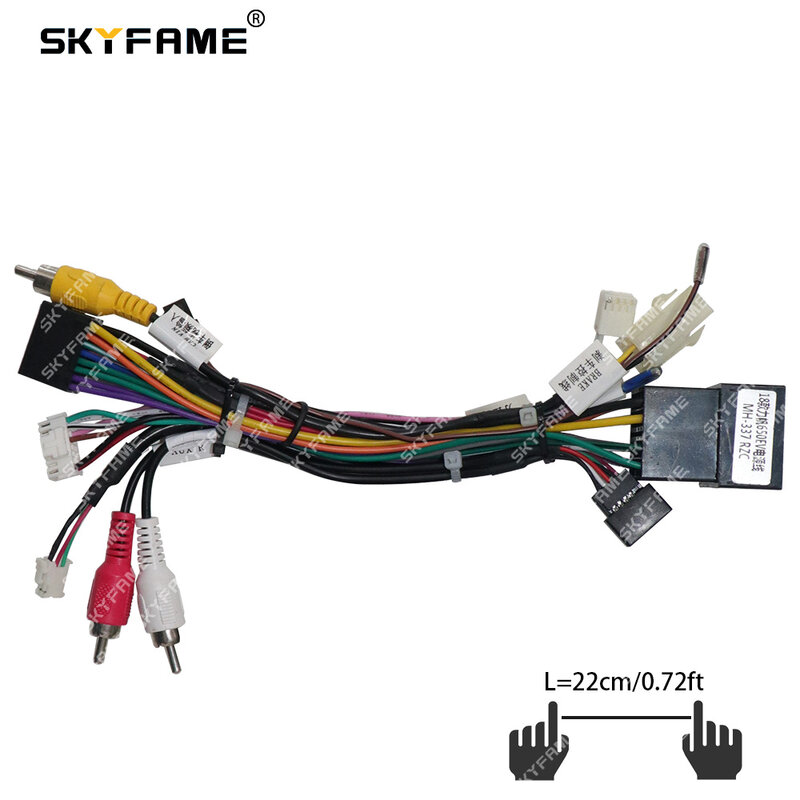SKYFAME Mobil 16pin Kabel Harness Adaptor Canbus Box Dekoder untuk Lifan 620EV 650EV Android Radio Kabel Daya LF-RZ-04