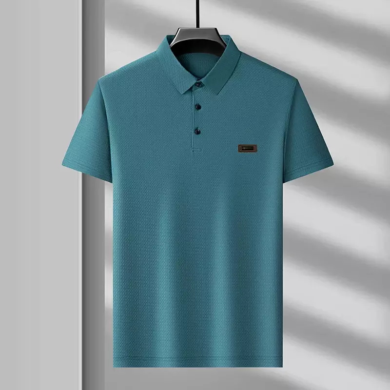 Men's Summer New Business Casual Solid Color Versatile Comfortable Breathable Slim Fit Fashion Polo