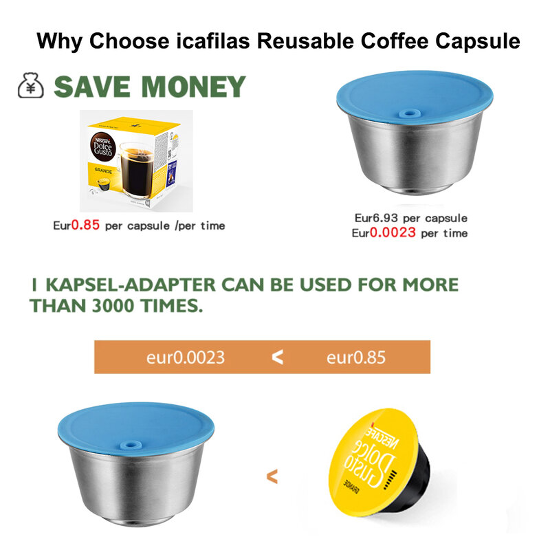 Untuk Nescafe Dolce Gusto Crema cangkir filter kopi isi ulang dapat digunakan kembali keranjang teh Dolci Gusto kapsul Dripper kopi