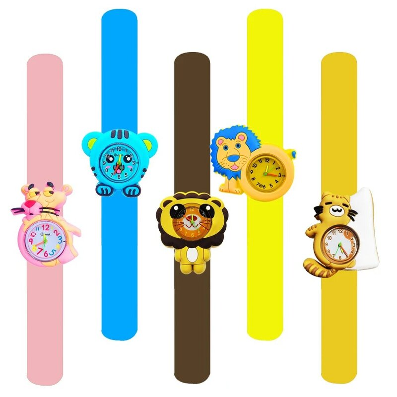 Relojes de dibujos animados para niños, juguete de tiempo de aprendizaje, Slap, regalo de cumpleaños para niños de 2 a 15 años, venta al por mayor