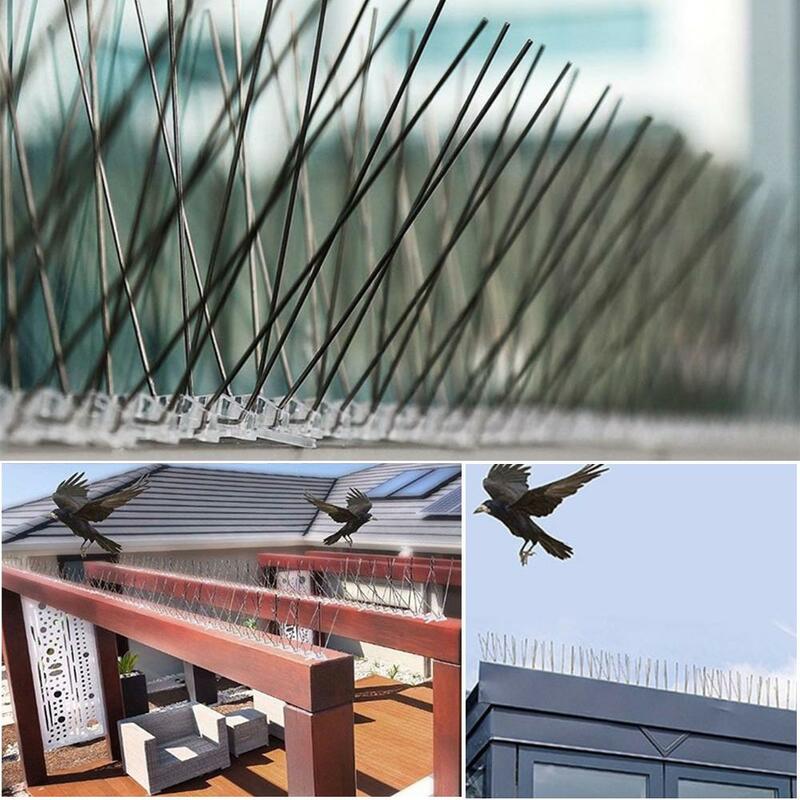1~10PCS Stainless Steel Bird Repellent Spikes Anti Pigeon Nail Bird Deterrent Tool Pest Control Pigeons Owl Small Birds Fence