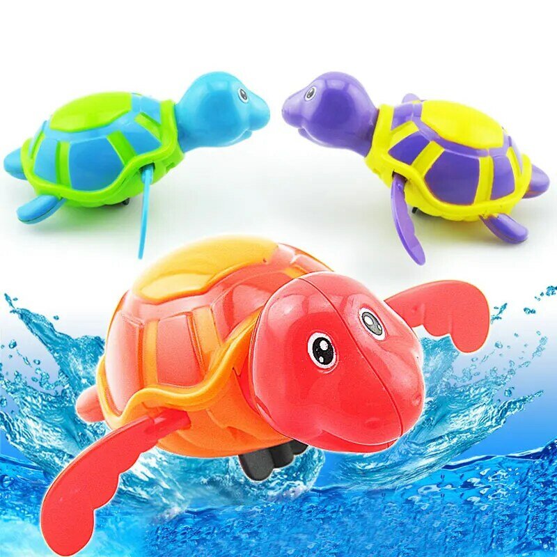 1Pcs Cartoon Baby Turtle Animal Clockwork Toys Tortoise Infant Crawling Wind Up Toy Educational Kids Classic Toy for Boys Girls