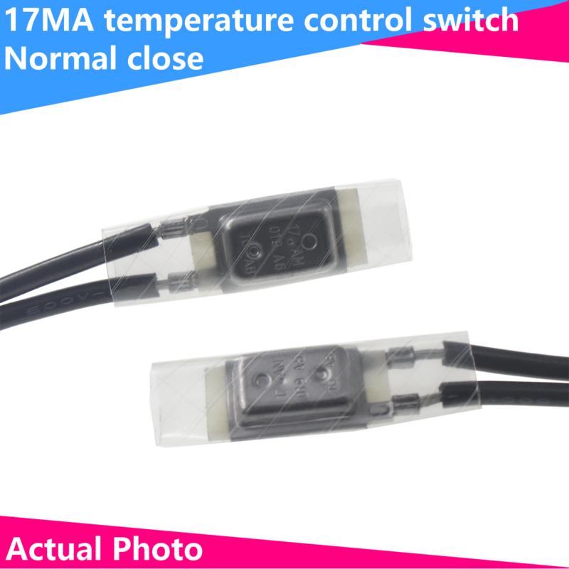 2Pcs 17AM Temperature Switch 17AM022 Thermal control Thermostat 60/65/70/75/80/85/90/95/100/105/110/115/120/125/130/135 degreen