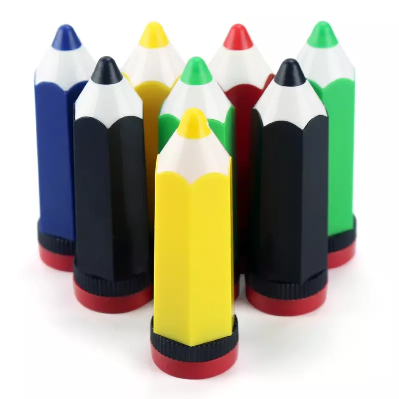 Taille-crayon de couleur à un trou en forme de crayon de dessin animé créatif, 558A