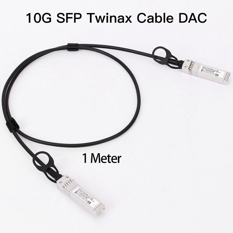 10G SFP+ Twinax Cable, Direct Attach Copper(DAC) 10GBASE SFP Passive Cable for SFP-H10GB-CU1M,Ubiquiti,D-Link(1M)