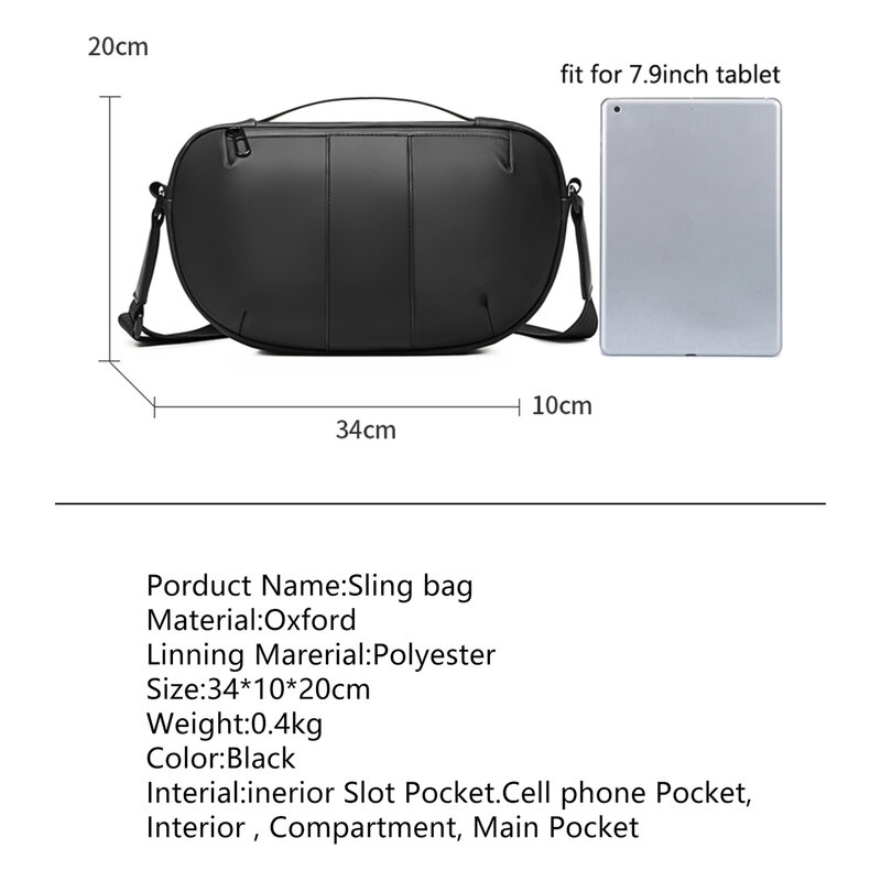 Multifuncional Crossbody Chest Bag para homens, cintura Pack, Sling impermeável, sacos de ombro, masculino