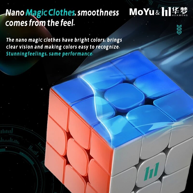 Moyu YS3M Huameng 3x3 A Alma das Corridas Magnetic Magic Cube Velocidade Fidget Profissional Brinquedos huameng YS3M 3X3 Cubo Magico
