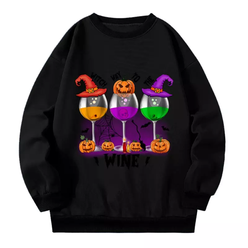 Geist Kürbis Dämon plus Größe Frauen Kleidung Halloween lustige verrückte Grafik Sweatshirts neue All-Match Hoodies Frauen