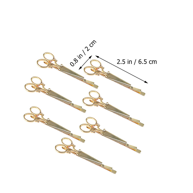 7 Pcs Scissors Hairpin Tools for Styling Clip Women Barrette Decoration Accessories Girls Vintage