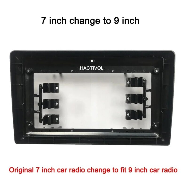 Marco de interruptor de radio de coche, marco de conversión de fascia de radio de coche de 9, 10 a 7, 9 a 10 pulgadas, adecuado para todos los modelos de automóviles