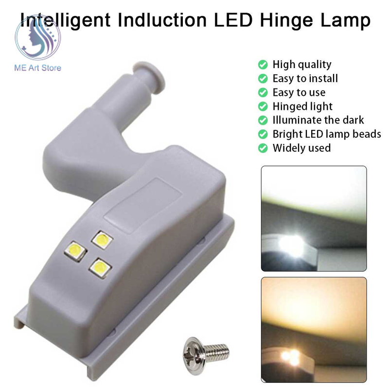 1Pcs 5Pcs LED Inner Hinge Lamp Cabinet Induction Lights Wardrobe Cupboard Sensor Lights Bedroom Kitchen Closet Night Lamp