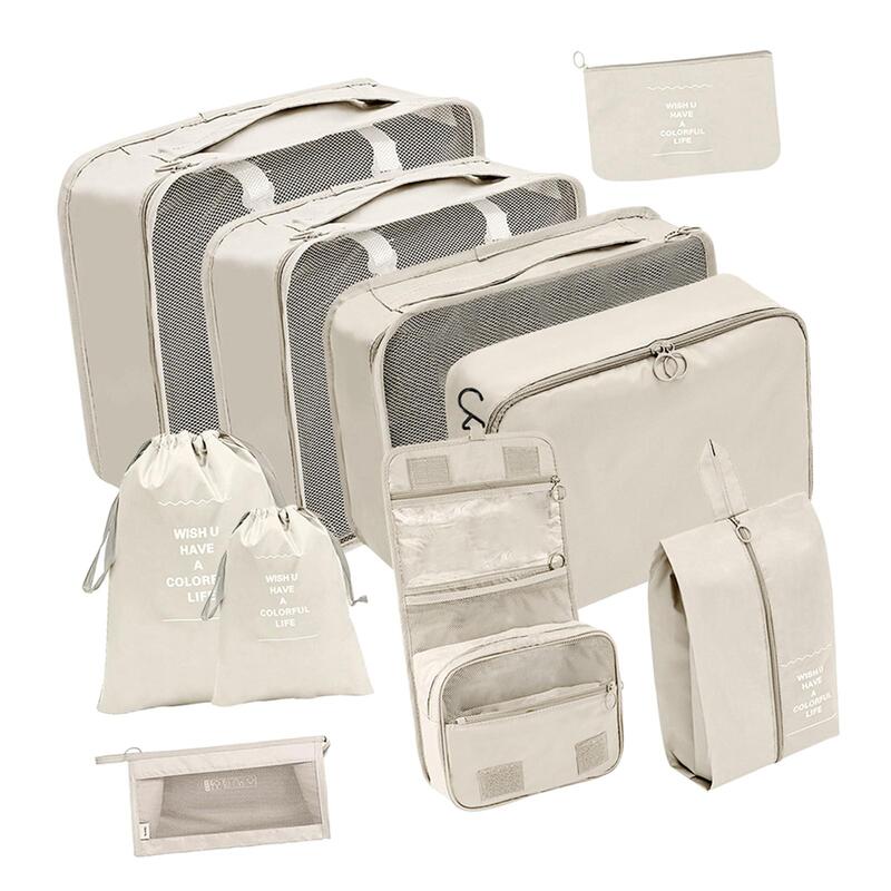 Compressão Embalagem Cubos para Mala, Multipurpose Maquiagem Toiletry Bag, 10x