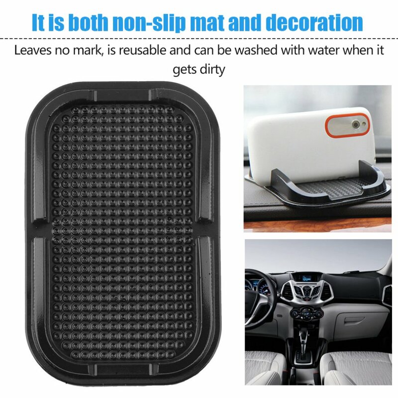 Kaca depan dasbor mobil multifungsi, alas penata mobil warna hitam antiselip penjepit GPS telepon Gadget