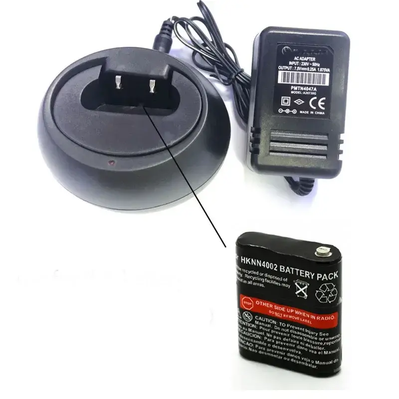 Set KEBT-071 HKNN4002 1000mAh Battery + AC Dock Charger for Motorola 56315 TalkAbout Radio MS350 MR350 MJ270 EM1000 MC220 T5000
