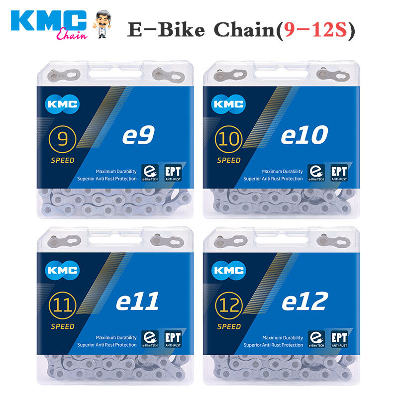 KMC E-BiKE E8 E9 E10 E11 E12 Chain 8 9 10 11 12 Speeds 136 Links Anti-rust Electric Sport Bicycle eBike Chains Original