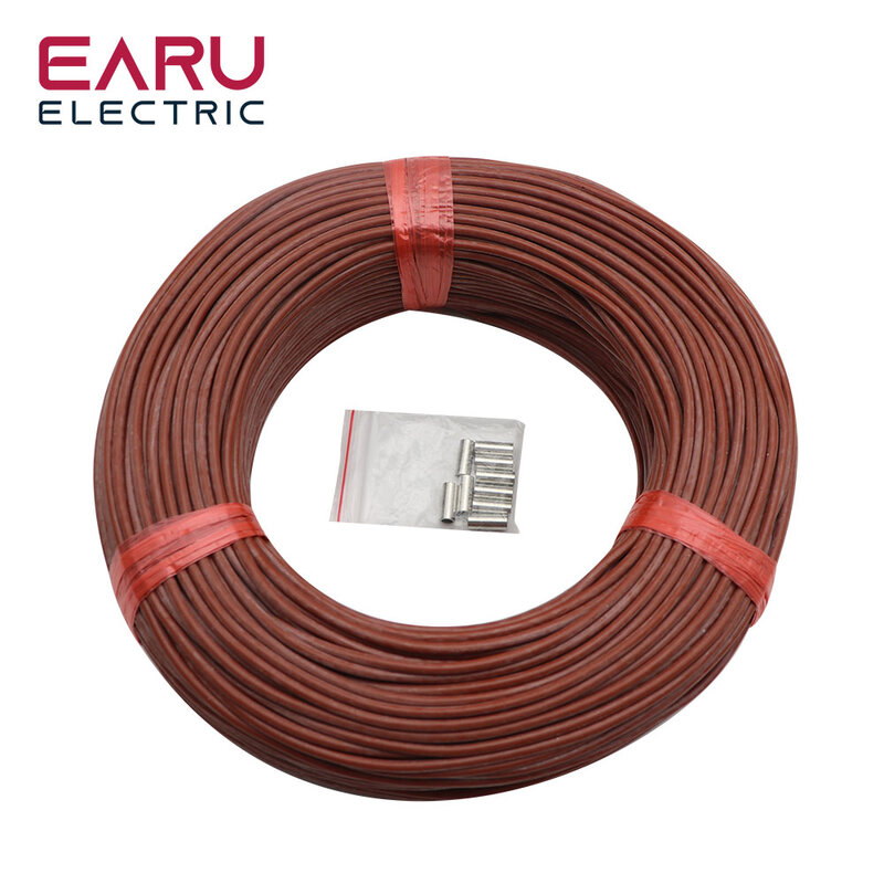 Infravermelho Electric Carbon Heating Wire Coil, Warm Floor Cable, Fiber Wire, Hotline Espessamento, 5-100 m, 12K, 33ohm por m, 2,0 milímetros