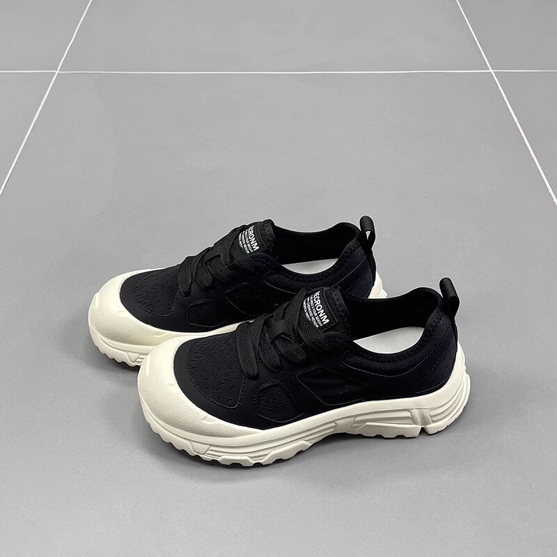 Fashionable And Versatile Sports Shoes Mesh Casual Shoes For Women's Summer New Round Toe Thick Sole Lightweight And Breathable