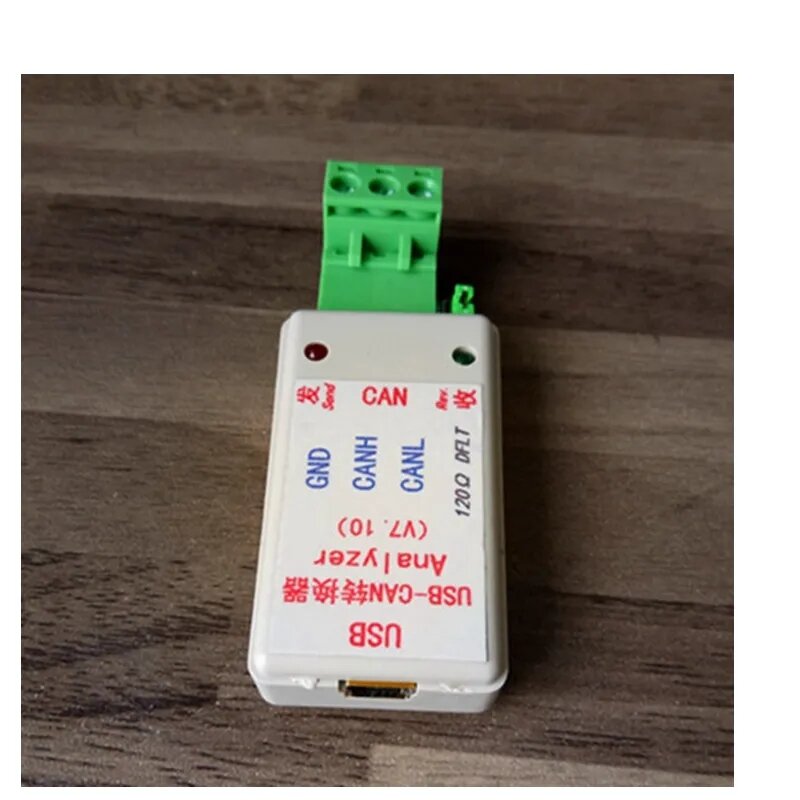 Analizador USB a CAN de transmisión transparente, Adaptador convertidor de USB a Bus CAN, compatible con trabajo sin conexión
