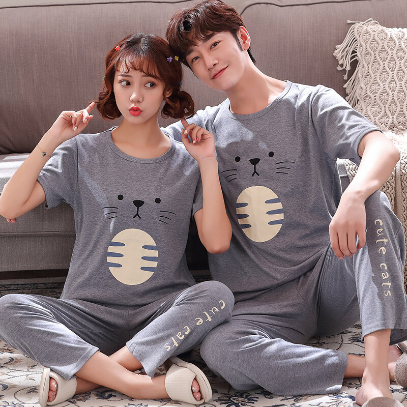 2023 Pure Cotton High Quality Autumn and Winter High Quality Comfortable Couple Sleepwear at Home