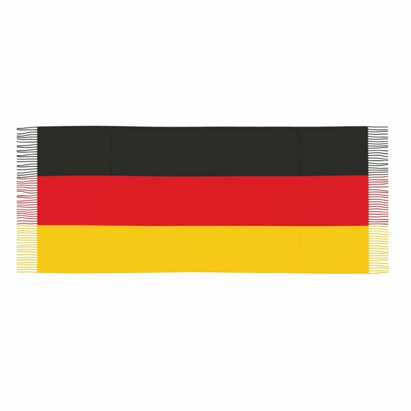 Sciarpa con nappe bandiera della germania sciarpe patriottiche tedesche morbide da donna avvolge sciarpe autunnali invernali da donna