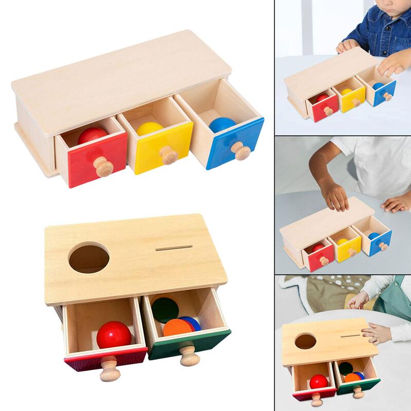 Object Permanence Box Develop Fine Motor Skills Color Cognitive Toy for Kids Age 3 4 5 6 Preschool Valentines Day Gifts for Kids