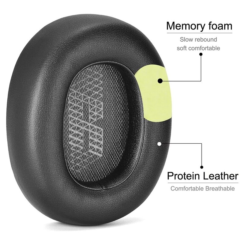 Sostituzione dei cuscinetti auricolari in Memory Foam con cuscino per l'orecchio compatibile con JBL E65 E65BTNC / Duet NC / Live 650BTNC Live 660 BTNC