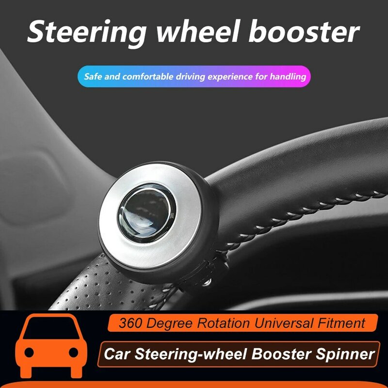 Universal Car Turning Wheel Booster, Volante, Spinner Knob, 360 Graus de Rotação, Power Handle, Bola Em Forma, Ajuda Acessórios