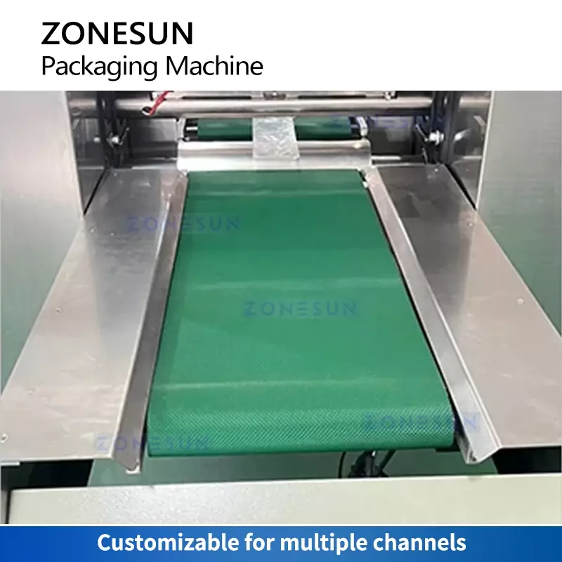 ZONESUN Horizontal Fluxo Wrapper, Formulário Horizontal Preencher Seal Machine, Equipamento Pacote de Vedação, 4 Lado, ZS-DCF100