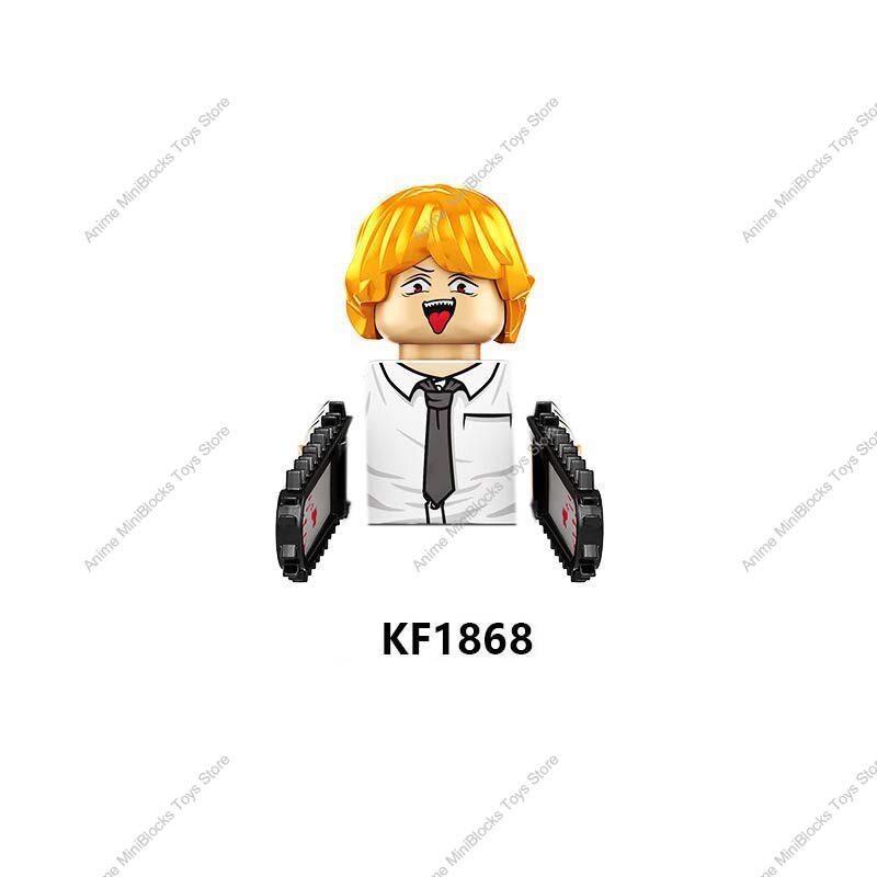 KF6180 المنشار رجل أنيمي دنجي Pochita الطاقة الكهربائية مرات شعاع تولكا الملاك اللبنات شخصيات صغيرة الاطفال اللعب KT1067