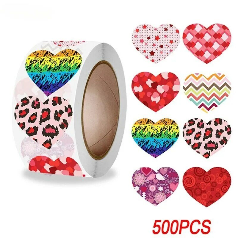 500 Stuks Liefde Stickers Afdichting Etiketten Bruiloft Verjaardagsfeest Valentijnsdag Zelfklevende Decoratie Sticker Uitnodigingslabel