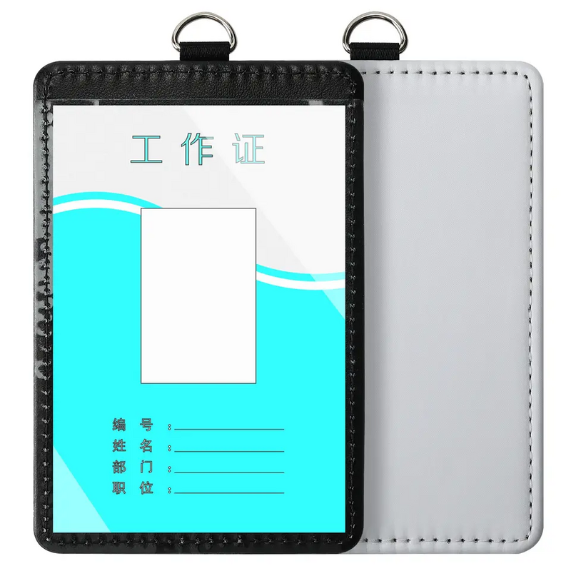 Fashion Sublimation Blank Employee's Card Case Women Men Pu Leather ID Credit Bank Card Holder For Custom Logo Printing Gift
