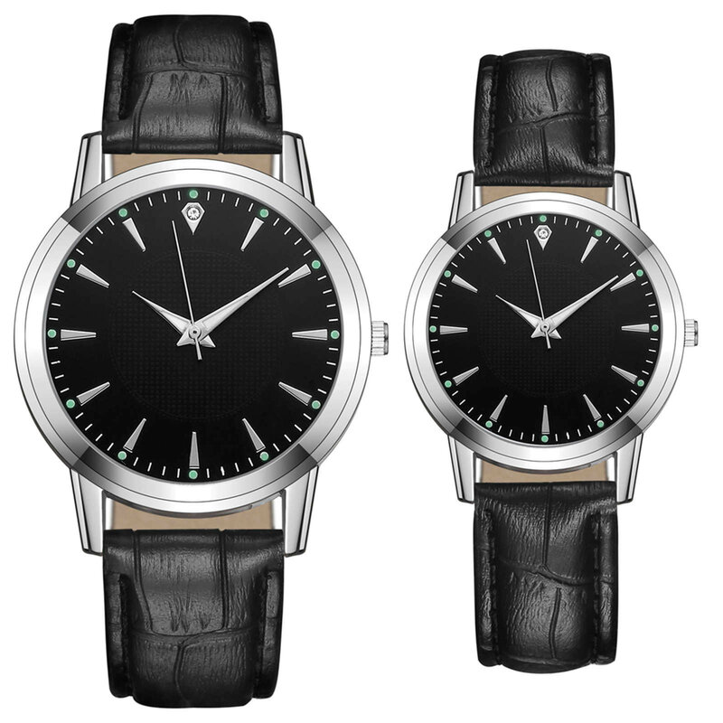 Quartz Watch com aço inoxidável Dial para senhoras, relógios de luxo, pulseira casual, moda, 2PCs