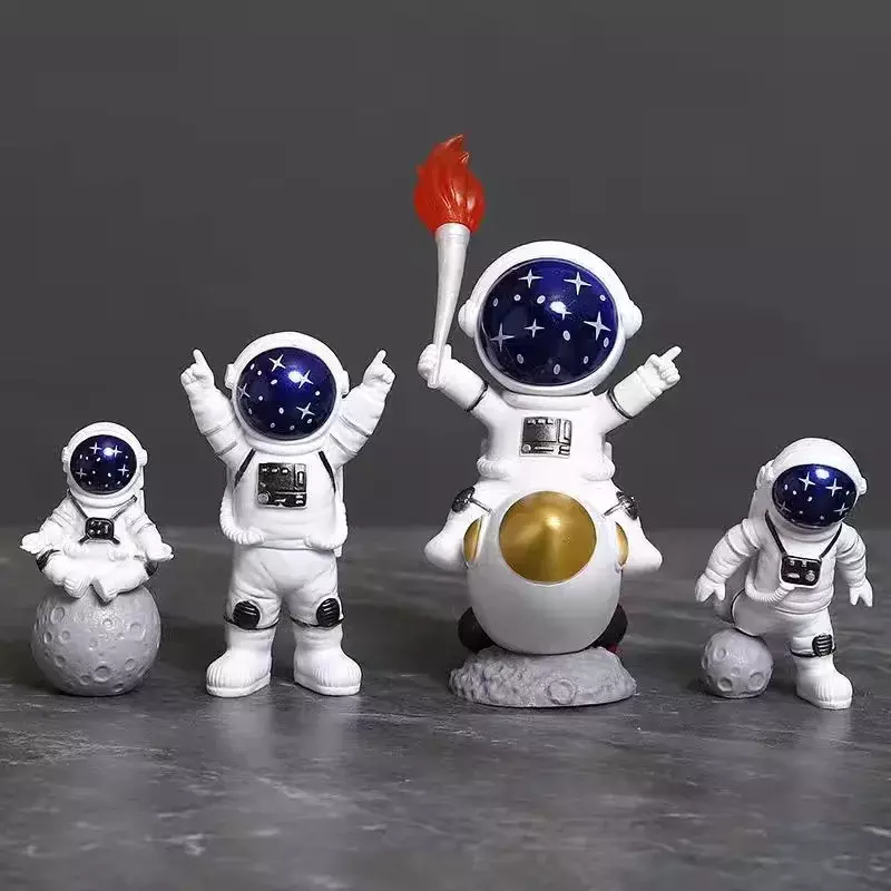 1 Satz Astronauten figur Statue Figur Raumfahrer Skulptur pädagogisches Spielzeug Desktop Home Dekoration Astronauten Modell für Kinder Geschenk