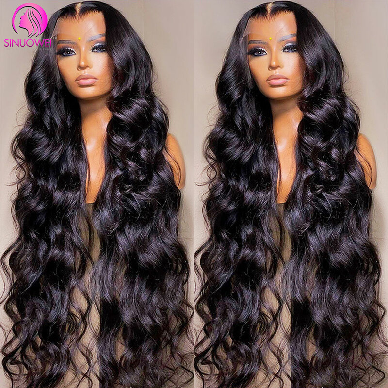 220% 13x4 HD Lace Frontal Wig Body Wave Human Hair Wigs 4x4 HD Lace Closure Wig Brazilian 32 Inch Lace Frontal Wigs For Women