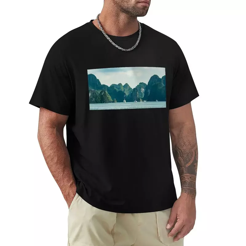 Camiseta de Ha Long Bay para hombre, ropa bonita de secado rápido, camiseta sublime de verano