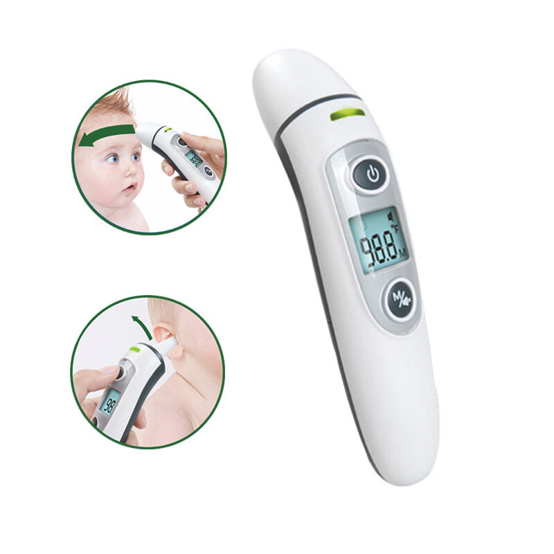 Termômetro infravermelho eletrônico para adultos e crianças, sem contato, alta precisão, medição rápida