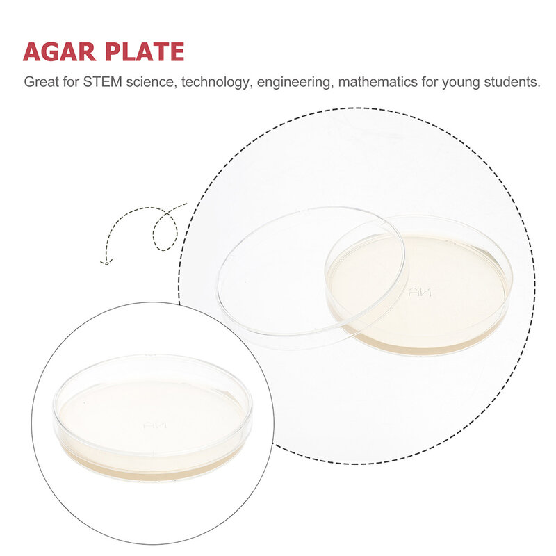 10pcs Prepoured Agar Plates Agar Petri Dishes Tissue Culture Plate Agar Plates Laboratory Science Experiment Supplies