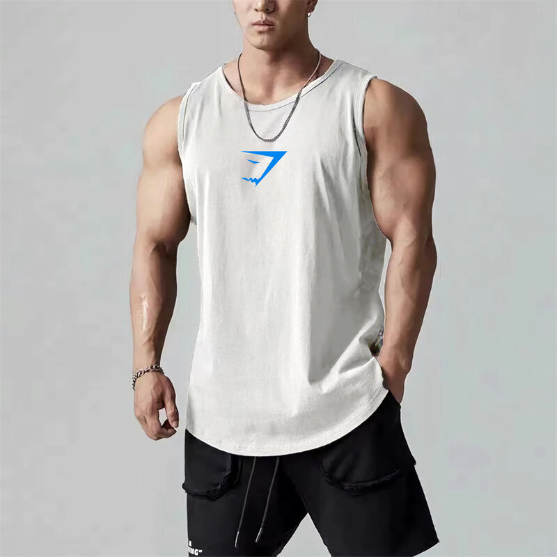 Herren bekleidung Sommer Fitness studio Tanktops Sportswear Workout Fitness o Hals ärmelloses T-Shirt Basketball schnell trocknende atmungsaktive Weste