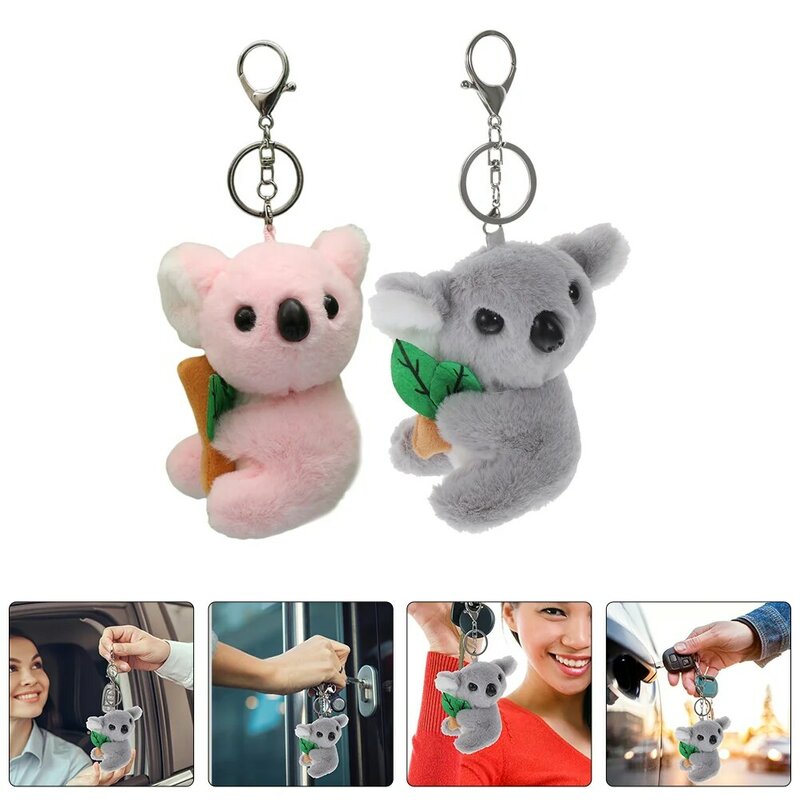 2 stücke Soft Key Ring Koala Schlüssel bund Tasche Anhänger Party Geschenk 2 stücke Miss Fob pp Baumwolle Rucksack