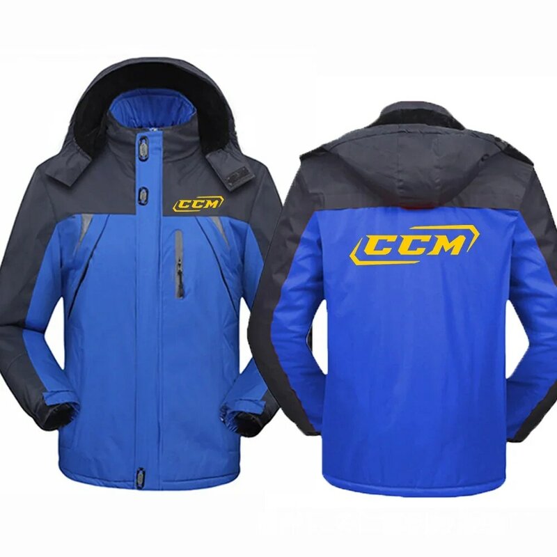 CCM 2024 autunno e inverno nuova stampa da uomo impermeabile Splicing colore alta qualità giacca a vento addensata vestiti all'aperto