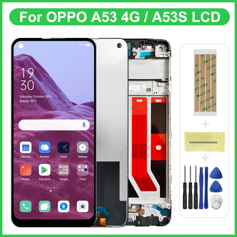 Oppo a53s a53s cph2139用6.5インチOppo LCDタッチスクリーンセット,オリジナル,4g cph2127