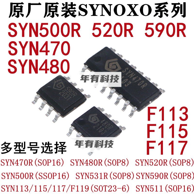 5 peças SYN113 SYN115 SYN117 SYN119 Silk Screen F113 F115 F117 F119 PEDIR Lançamento SOT23-6 Chip IC Marca Original Novo