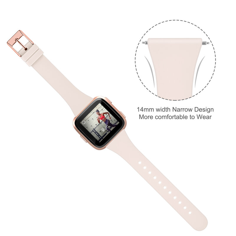 10 pçs/lote pulseira de silicone fino para fitibit versa 2 banda pulseira pulseira para fitibit versa cinta smartwatch acessório